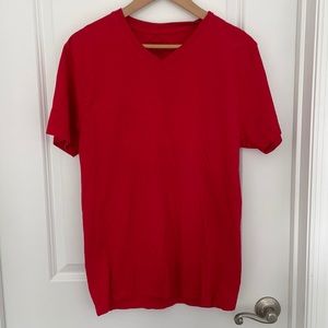 ⭐️2/$6 sale - Men Medium Red V neck tee